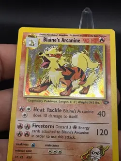 Pokemon Blaine's Arcanine Holo Rare Gym Challenge 1/132 Unlimited Mp ER3 - Image 2
