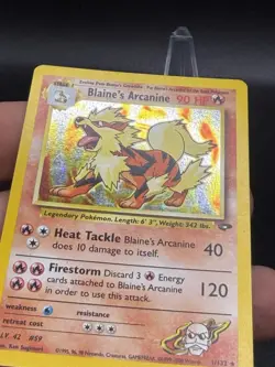 Pokemon Blaine's Arcanine Holo Rare Gym Challenge 1/132 Unlimited Mp ER3 - Image 3