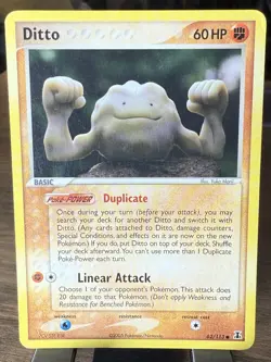 Pokemon Ditto (Geodude) 62/113 EX Delta Species English - MP - Image 1