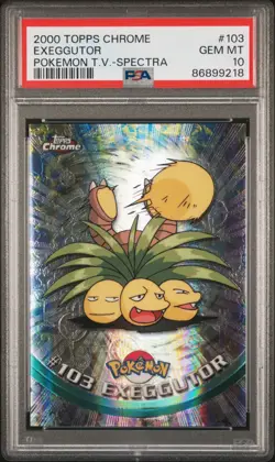 POKEMON PSA 10 EXEGGUTOR #103 SPECTRA POKEMON T.V. TOPPS CHROME ENGLISH 2000! - Image 1