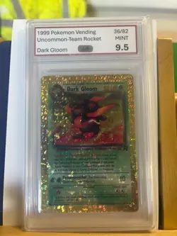 Pokemon TCG Holo Prism Vending 36/82 DARK GLOOM MINT 9.5 not psa 10 Team Rocket - Image 1