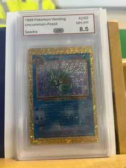 Pokemon TCG Holo Prism Vending 42/62 SEADRA Fossil NM-MT 8.5 not psa 10 - Image 1