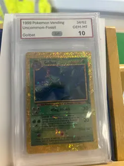 Pokemon TCG Holo Prism Vending 34/62 GOLBAT Fossil GEM-MT 10 not psa MINT - Image 1