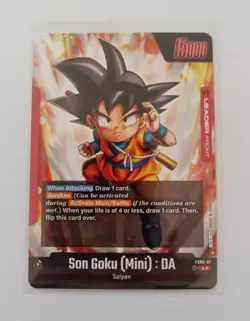 DBS Dragon Ball Fusion World FS06-01 Son Goku Leader ALT Winner Trading Card - Image 2