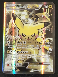 Pokemon Pikachu EX Full Art Holo Promo XY124 Black Star XY Trading Card NM - Image 1