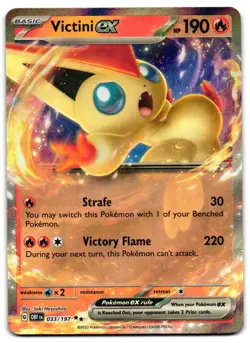 Victini ex 033/197 - Obsidian Flames Double Rare Pokemon TCG - LP Card - Image 1