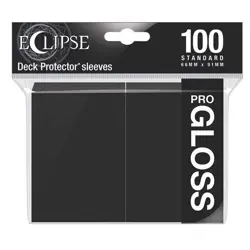 Eclipse PRO Gloss Standard Card Sleeves: Jet Black (100) - Image 1