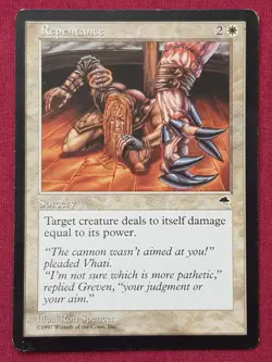 Magic The Gathering TEMPEST REPENTANCE white card MTG - Image 1