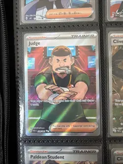 Judge 228/091 Scarlet Violet Paldean Fates Full Art Trainer Card Pokemon TCG - Image 1