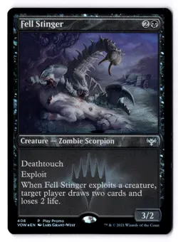 Fell Stinger LP* FOIL PROMO Play Crimson Vow ENGLISH 406 mtg -UnltdCards - Image 1