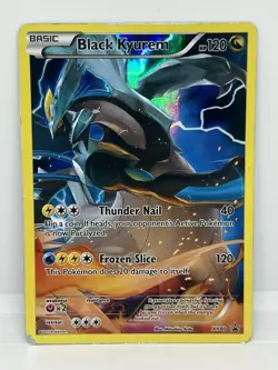 Pokemon TCG Black Kyurem XY80 Full Art Black Star Promo Heavily Played/damaged - Image 1