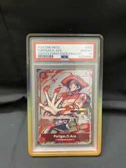2024 ONE PIECE PORTGAS.D.ACE 2023 CHAMPIONSHIP FINALIST PROMO P-028 PSA 10 - Image 1