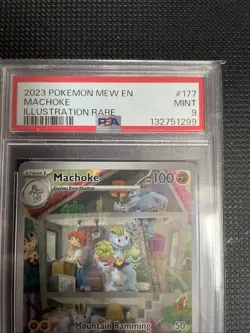 Pokemon TCG Machoke Scarlet Violet 151 Holo Illustration Card 177/165 PSA 9 - Image 2