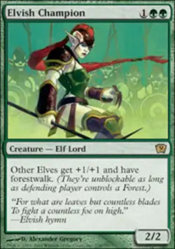 1x Elvish Champion - Foil Light Play MTG Magic - Kid Icarus - - Image 1