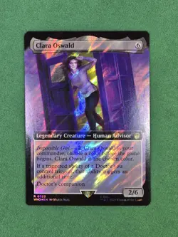 MTG Clara Oswald (Extended Art) (Surge Foil) Doctor Who Magic The Gathering - Image 3
