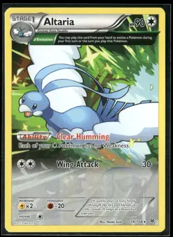 Pokemon - Altaria 74/108 Rare XY Roaring Skies Regular LP - Image 1