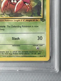 1999 Pokemon Jungle Parasect #41 1st Edition PSA 10 - Image 5