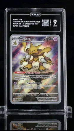 Pokemon Alakazam Black Star Promo Holo #009 TAG 9 Mega Evolution 2025 - Image 1