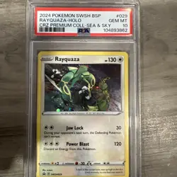 Pokemon TCG Rayquaza Holo SWSH029 PSA 10 Gem MT Sea & Sky Promo - Image 3