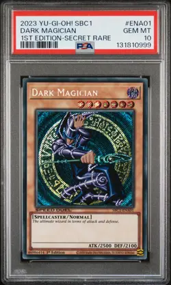 2023 YU-GI-OH! SBC1-SPEED DUEL STREETS OF BATTLE CITY DARK MAGICIAN PSA 10 - Image 1