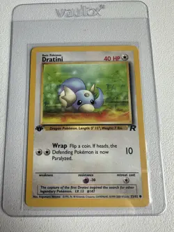 Pokemon Card 1st Edition Dratini 53/82 Team Rocket WOTC Excellent Condition - Image 1