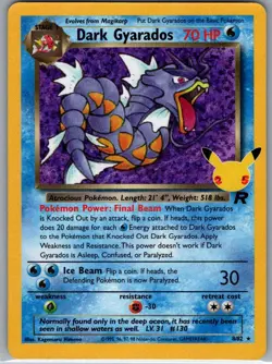 Dark Gyarados 8/82 Holo Celebrations: Classic Collection - Pokemon Card - NM - Image 1