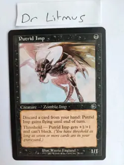 1x Putrid Imp Torment Zombie Imp MTG Great Condition - Image 1