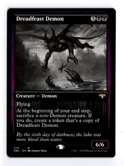 Dreadfeast Demon 375 Innistrad: Double Feature R MTG LP - Image 1