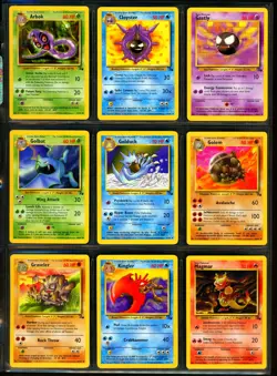 1999 Pokemon FOSSIL SET Unlimited Edition COMPLETE Uncommon Common Cards Lot NM+ - Image 2