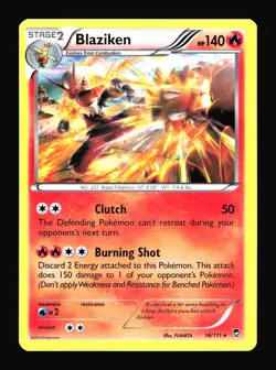 Blaziken XY - Furious Fists #14/111 Holo Rare Pokemon Card T4-69 - Image 1