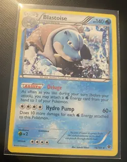 Blastoise 16/101 Plasma Blast Holo MP/HP Pokemon Card - Image 1