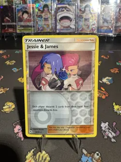 Pokemon TCG Jessie James Trainer Supporter Holo Rare Card 58/68 Hidden Fates - Image 1