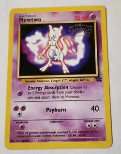 Mewtwo Movie Promo #3 WOTC Black Star Promo Pokemon Card - Image 1