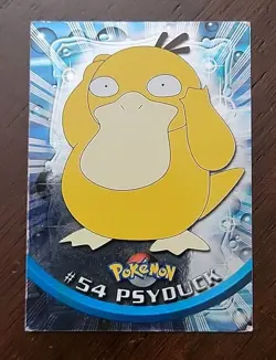 HP! UK 🇬🇧 PRINT HOLO 1999 Topps Pokemon Series 1 - Psyduck #54 Blue Logo - Image 1
