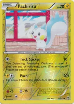 Pachirisu - 25/119 - Rare - Reverse Holo - Phantom Forces #25/119 Pokemon TCG - Image 1