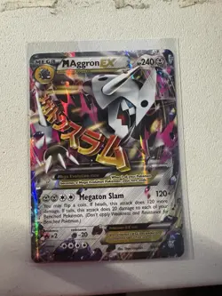 Pokemon M Aggron EX 94/160 XY Primal Clash Mega Holo Ultra Rare - Image 1