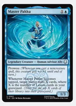 Master Pakku (FOIL) | MTG TLA Avatar | Legendary Advisor Ally Prowess Mill | NM - Image 1