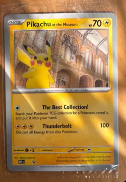 Pokemon Pikachu At The Museum Promo Card Sealed - Image 1