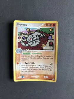 Pokemon TCG Graveler 34/92 EX Legend Maker Stamped Reverse Holo Uncommon 2006 - Image 1