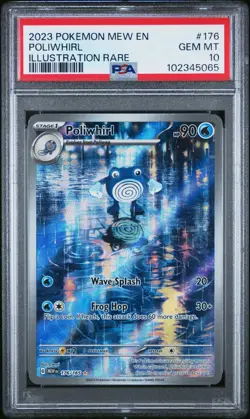 2023 Pokemon Scarlet & Violet 151 Poliwhirl 176 Illustration Rare PSA 10 - Image 1