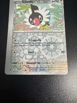 Pokemon - Chatot 132/162 Reverse Holo - Temporal Forces - Missprint Error Miscut - Image 4