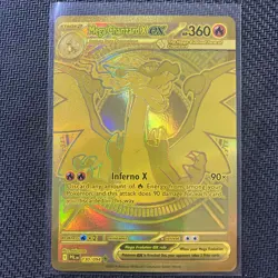 Mega Charizard X EX 130/094 - Gold ( 10 contender) Pokemon phantasmal flames - Image 1