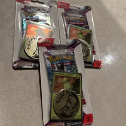 Pokemon TCG Scarlet & Violet Checklane Blister SPIDOPS New & Sealed Lot Of 3 - Image 1