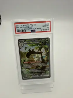 Pokemon Meowscarada ex SIR #256 PSA 10 Paldea Evolved 2023 - Image 1