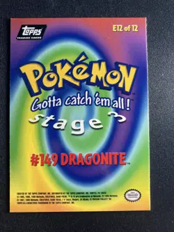 1999 Topps Pokemon The First Movie Dragonite Black Logo - Image 2
