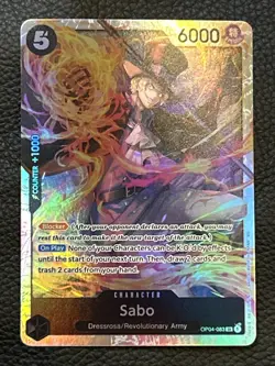 One Piece Sabo OP04-083 SR SUPER RARE Kingdoms Of Intrigue Foil - Image 1
