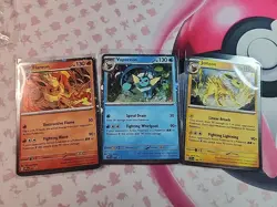 Flareon Jolteon Vaporeon Pokemon Card Set of 3 English Cards 167 168 169 Promo - Image 1