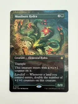 Mossborn Hydra Borderless Alternate MTG Magic the Gathering Card NM Mint FDN - Image 1
