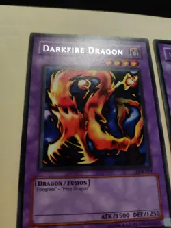 3x YUGIOH! DARKFIRE DRAGON LOB-019 LOB-019 RARE LP - Image 3