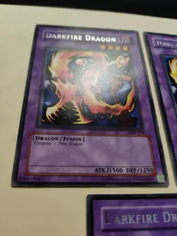 3x YUGIOH! DARKFIRE DRAGON LOB-019 LOB-019 RARE LP - Image 4